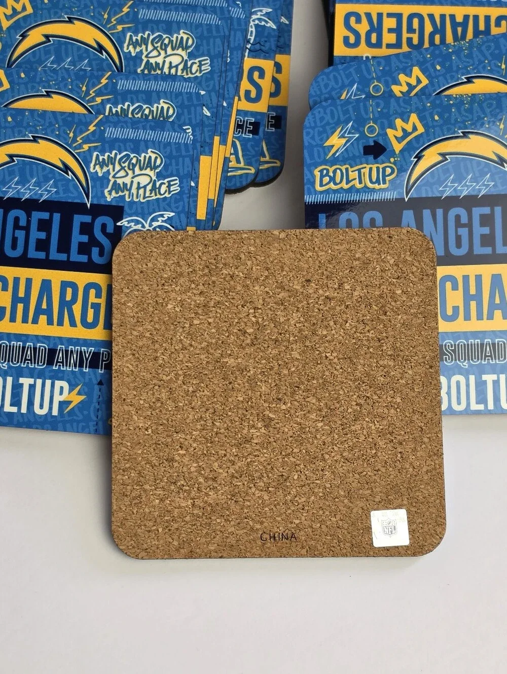 Los Angeles Chargers Official Synthetic Cork Coasters 4